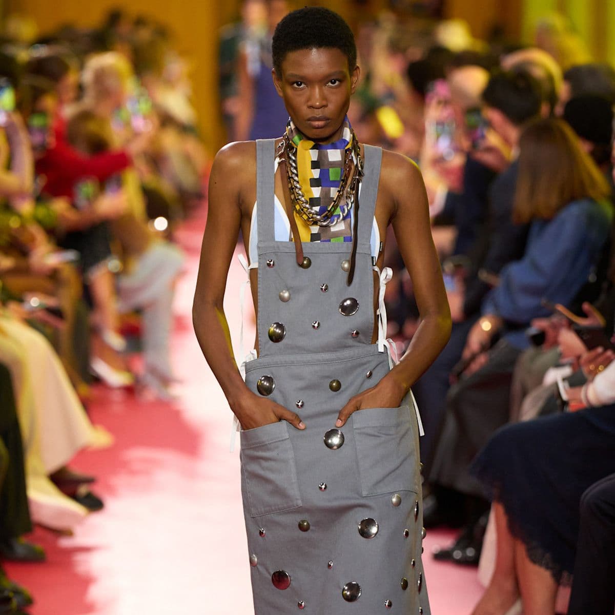  No, Not Floral—This Controversial Spring Dress Trend Is All Over New York Thanks to Miu Miu 