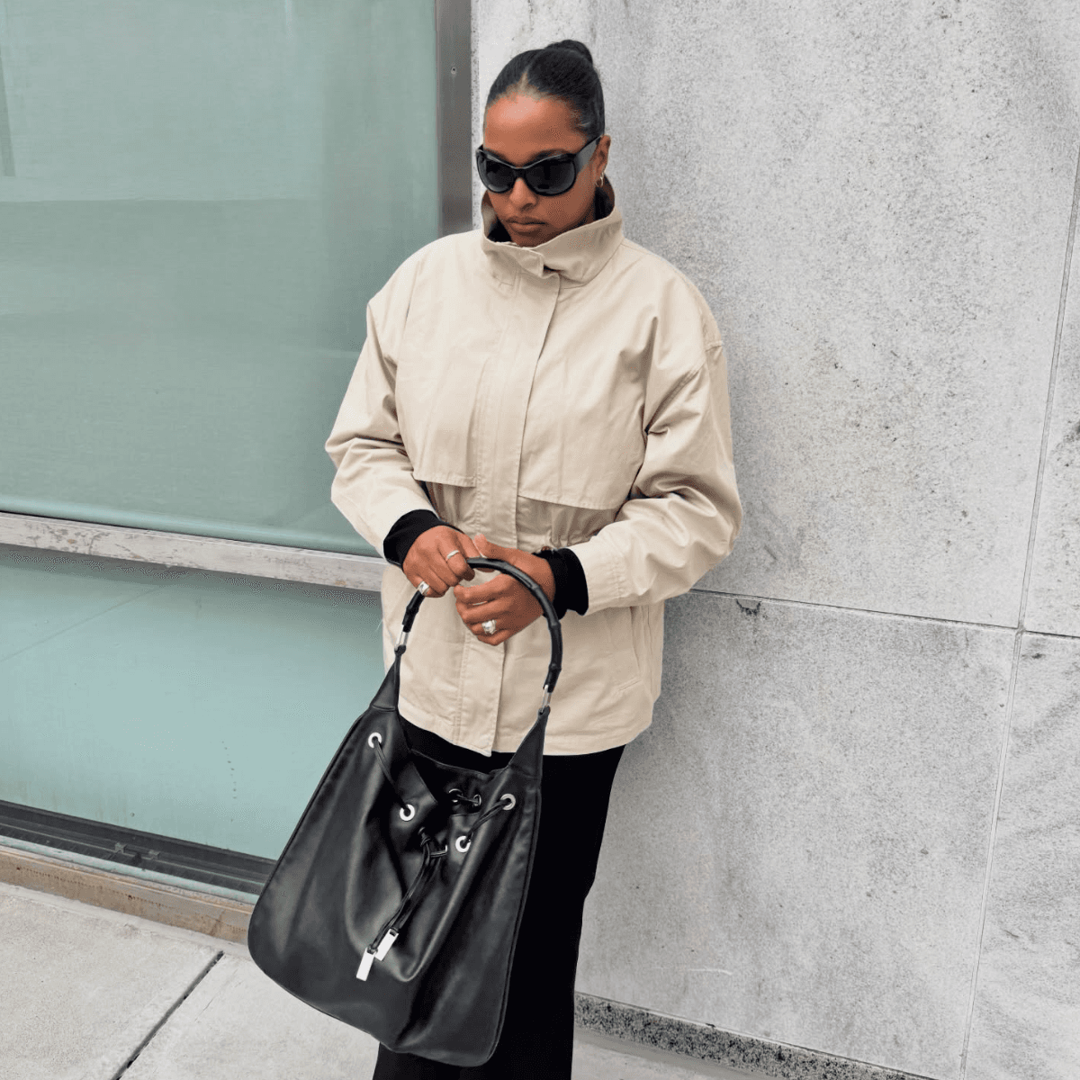 Not Barn, Not Suede—The Elegant Jacket Trend Fashion People Are Pairing With Leggings and Capris