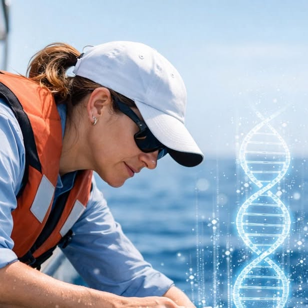 Did you know a single 1.5-liter water sample can reveal more about ocean biodiversity than a traditional net survey? 🌊�...